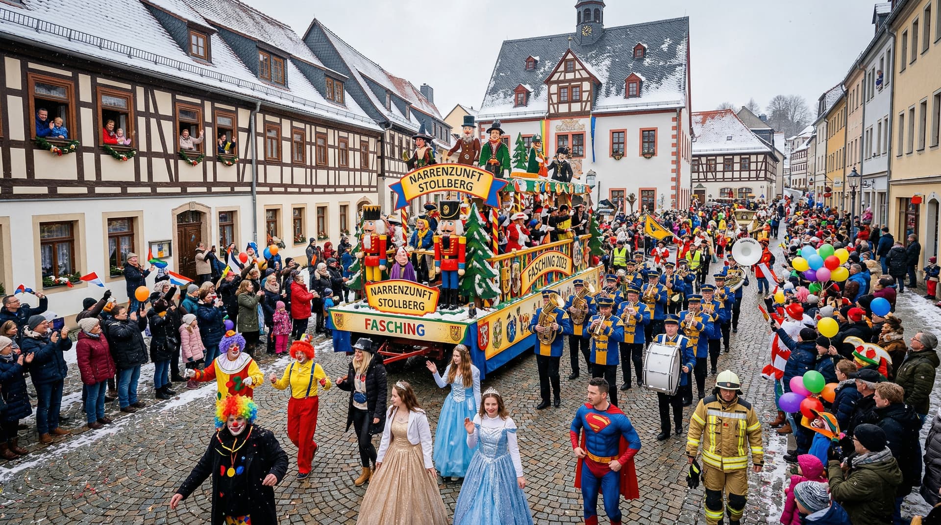 Stollberger Faschingsumzug begeistert Tausende