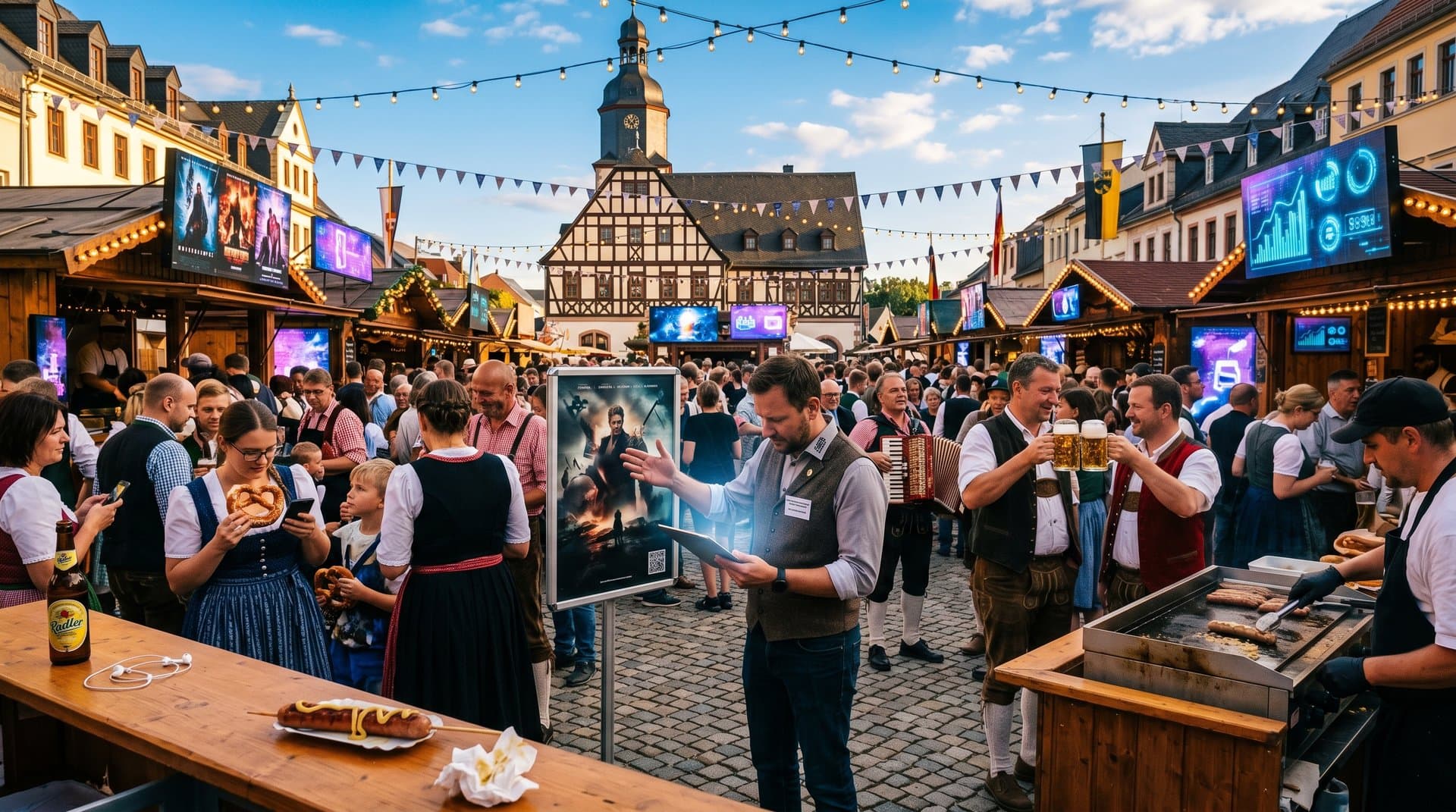 Veranstalter scannt Filmcontent auf AI-Kontrollen Festivals am Stollberger Marktplatz mit Blockchain-Elementen