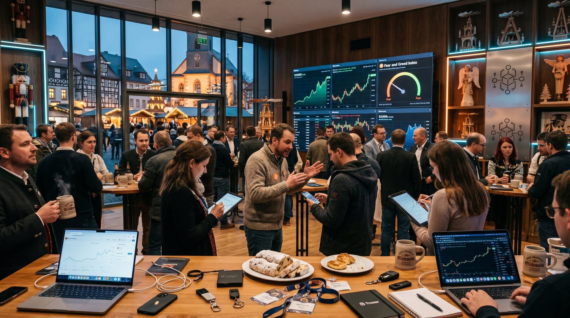 Krypto-Charts mit Bitcoin 75.783 USD in EWC-Halle Stollberg, Fusion von Tradition und High-Tech