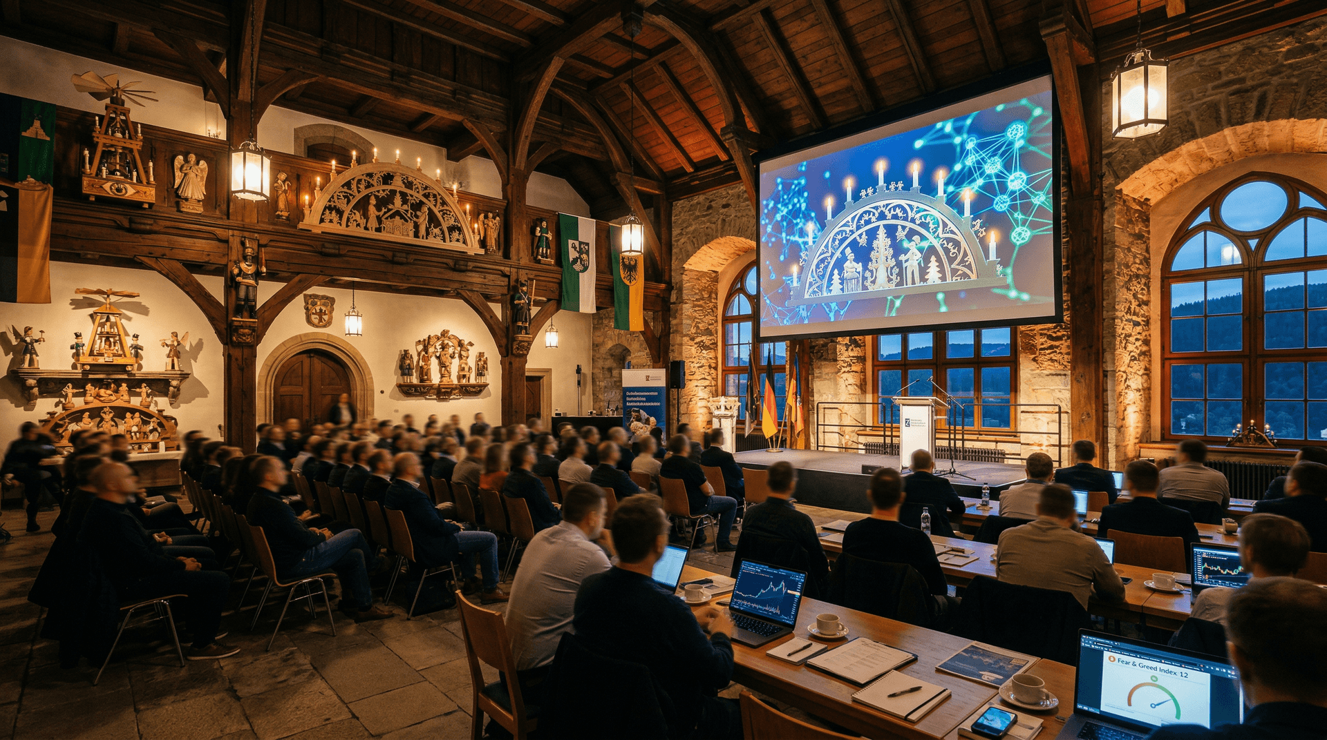 KI-Diskussion Stollberg: Kiwanis Club lockt 200 Gäste – BTC +5,5 % auf 74.622 USD