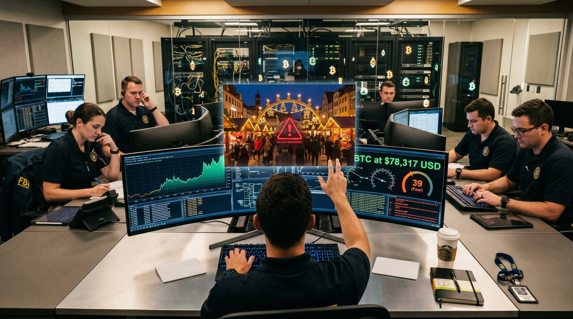 FBI-Cybercenter mit BTC 78.317 USD, Fear Index und Stollberg Weihnachtsmarkt Scam-Warnung