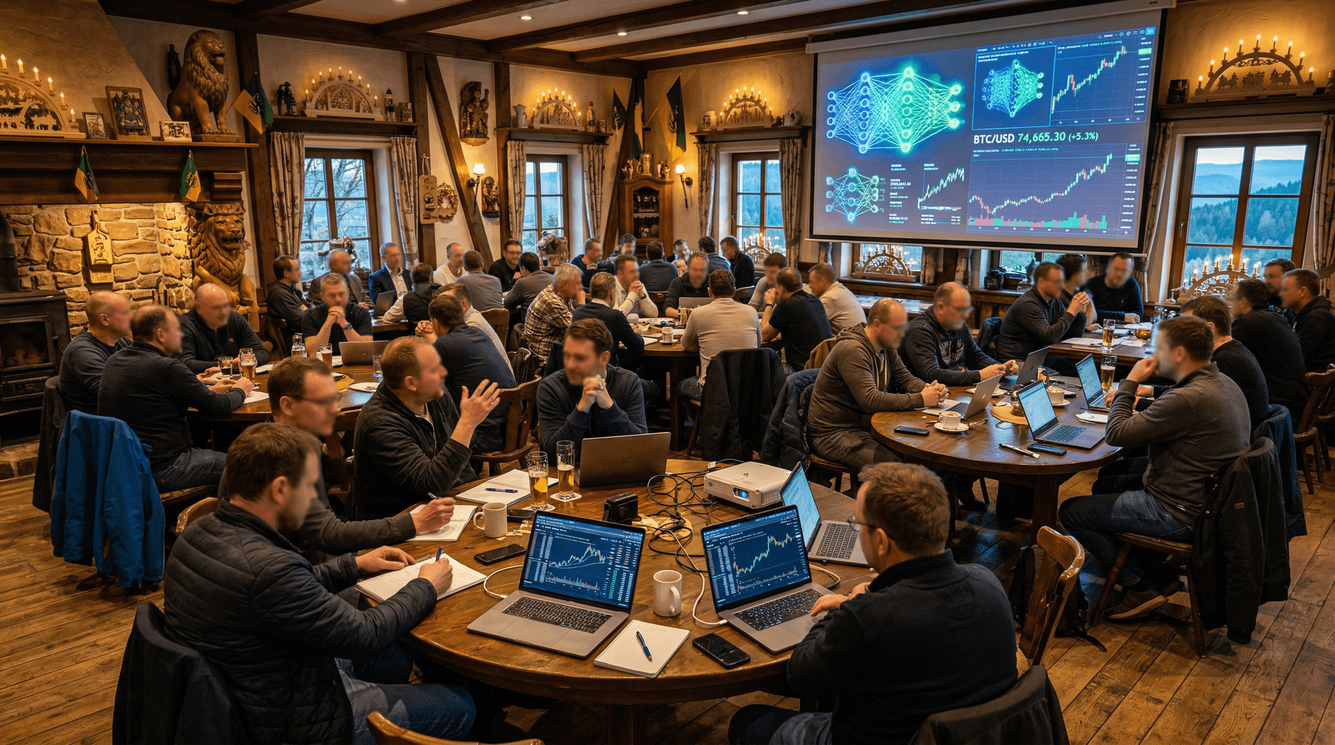 KI-Diskussion Stollberg lockt 50 Gäste: 5,3% Crypto-Boom und AI-Chancen analysiert