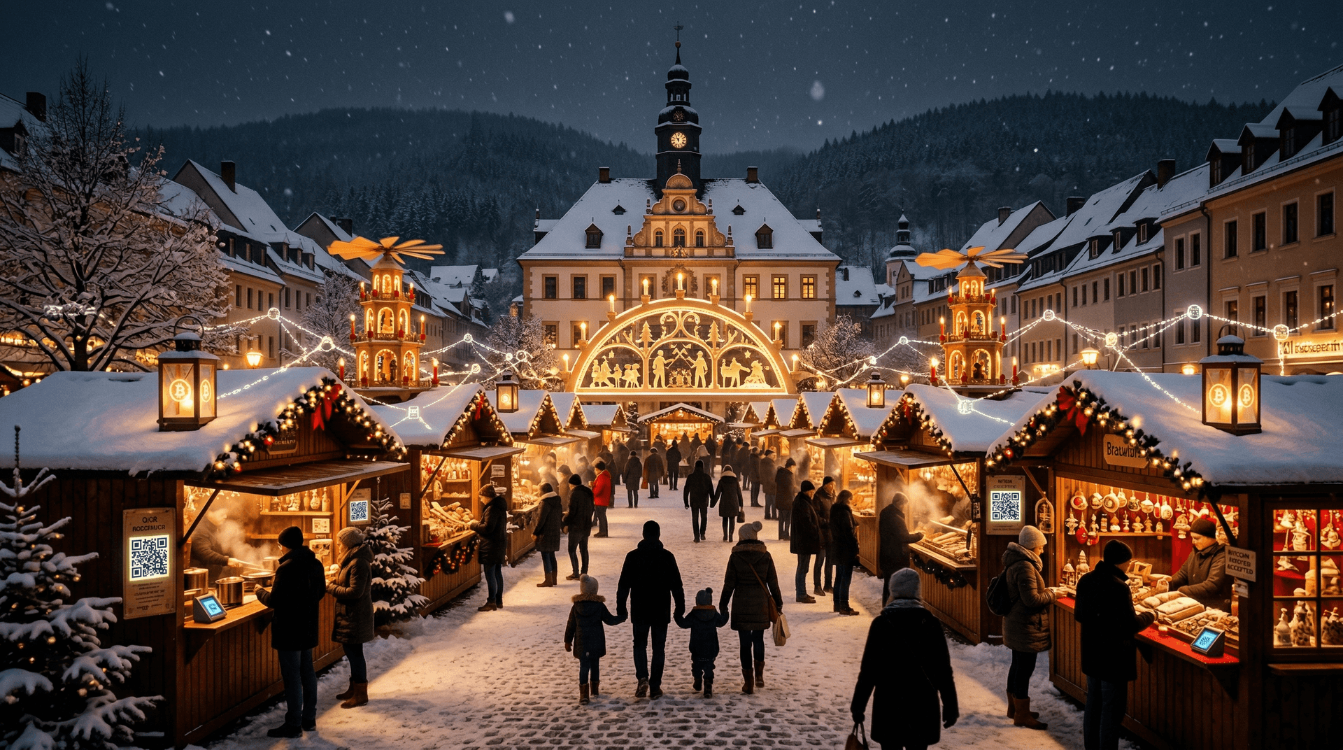 Krypto Stollberg Weihnachtsmärkte: BTC bei 74.628 USD boostet Blockchain