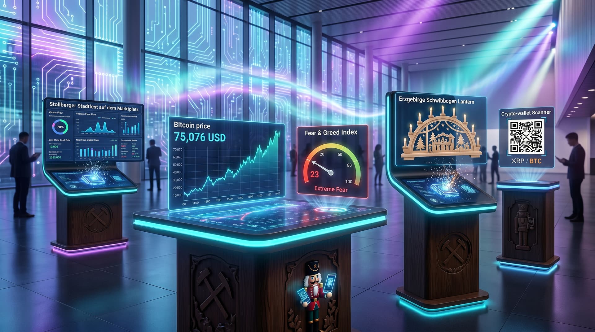 Changzhou KI-Konferenz 2026 zeigt AI-Terminals bei BTC 75.076 USD