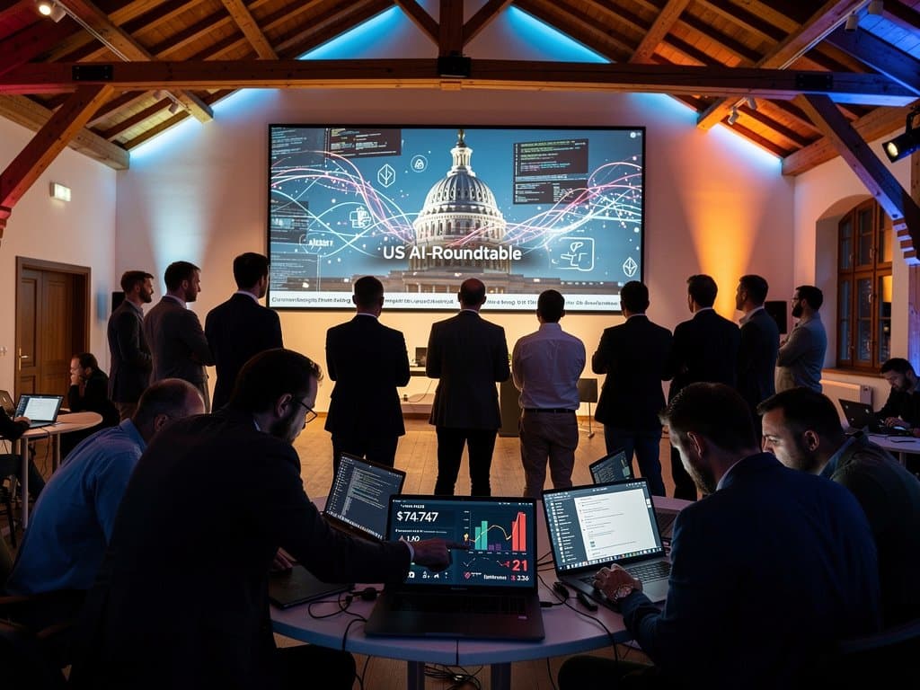 Stollberg AI-Meetup mit US-Roundtable-Livestream, Crypto-Charts und lokalen Entwicklern im Kulturhaus