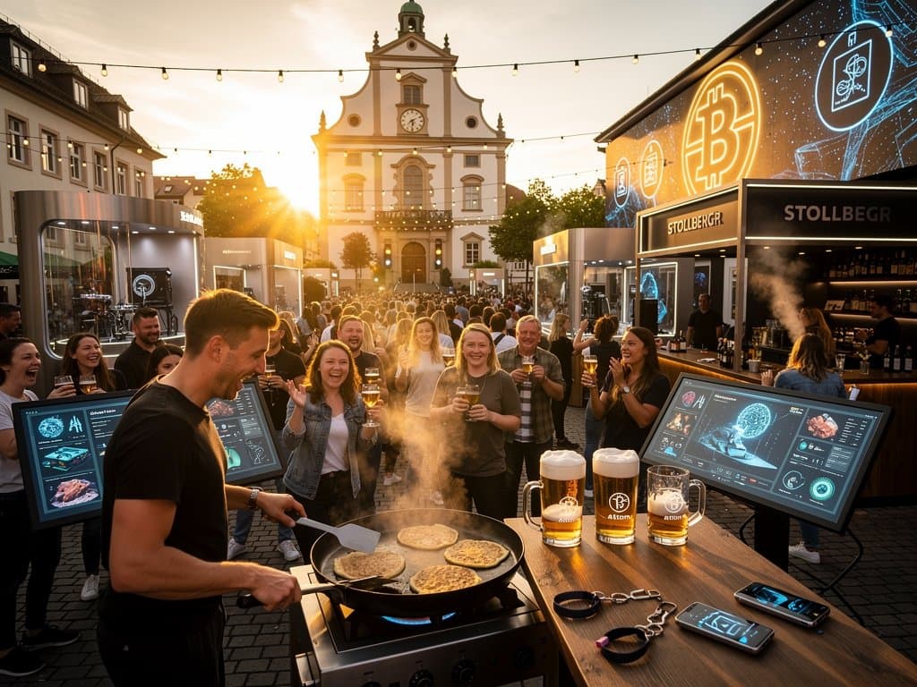 Atomic AI Fest auf Stollberger Marktplatz: KI-Stände und Bergbau-Gastronomie mit regionalen Speisen