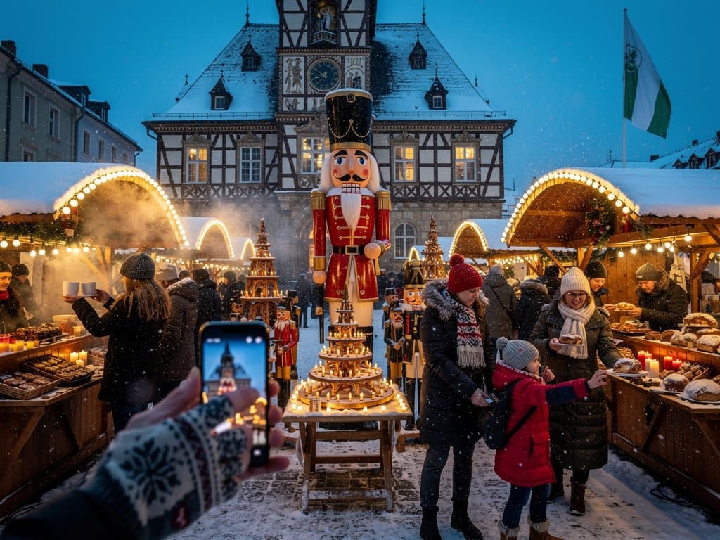 Nussknacker auf Stollberg Marktplatz schützt vor Fake-Avataren mit verifiziertem Social-Media-Profil