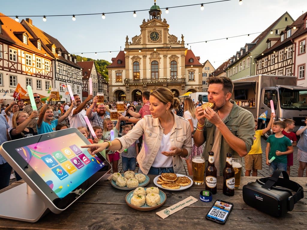 Stollberger Marktplatz-Festival mit Tech-Apps und regionaler Gastronomie