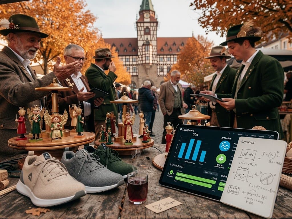 Allbirds AI Erzgebirge auf Marktplatz Stollberg: Drehpyramiden, Sneakers und KI-Demos