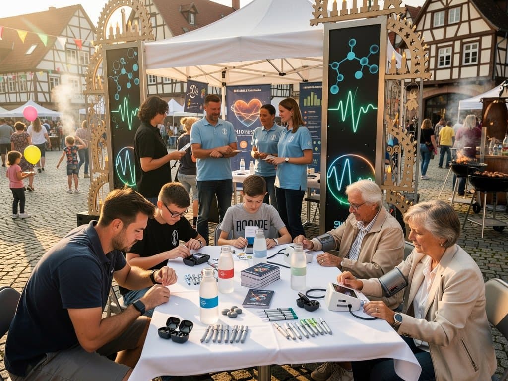 Wellness-Zone mit Peptid-Tech beim Stollberg Stadtfest auf dem Marktplatz
