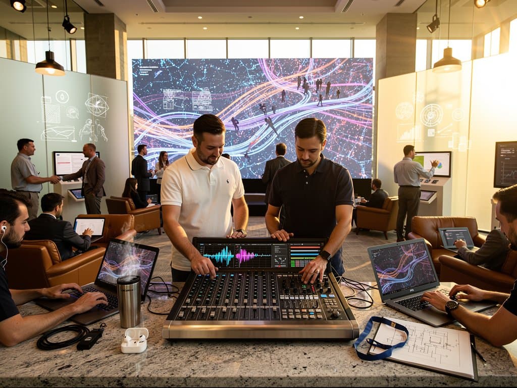 KI-AV-Systeme in Messehalle bei InfoComm 2026 für Stollberg-Events