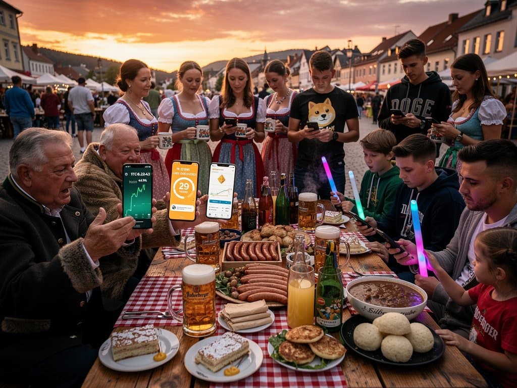 Stollberg-Fest: Besucher debattieren Krypto-Risiken mit Bergbau-Parallelen am Marktplatz