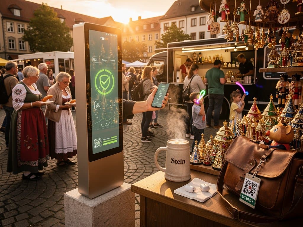 Stollberg Marktplatz Stadtfest mit EESI-Blockchain-Sicherheit für Krypto-Zahlungen